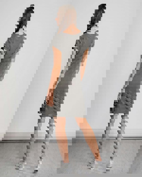 Great Plains So Peachy V Neck Drape Womens Dress