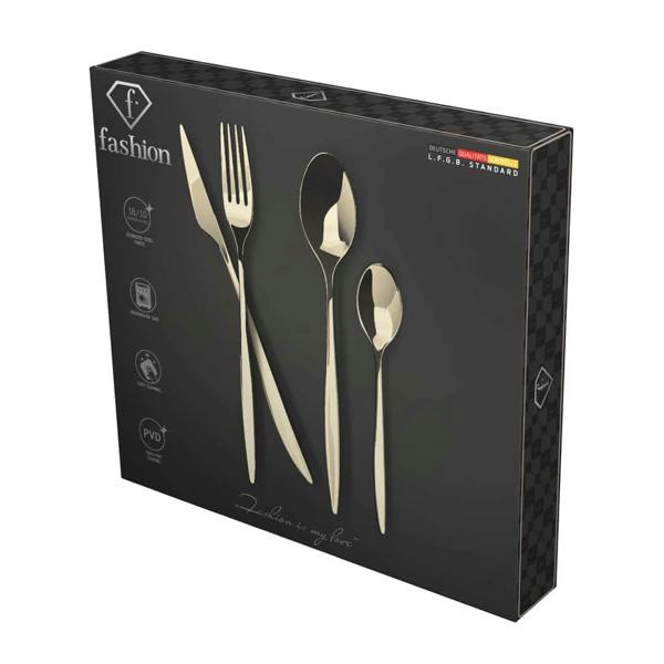 24 Piece Cutlery Set Mirror Champagne FTV0082 Fashion