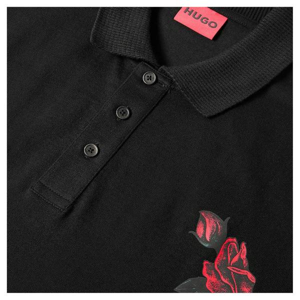 Hugo Mens Dardigo Rose Polo Shirt - Black - 