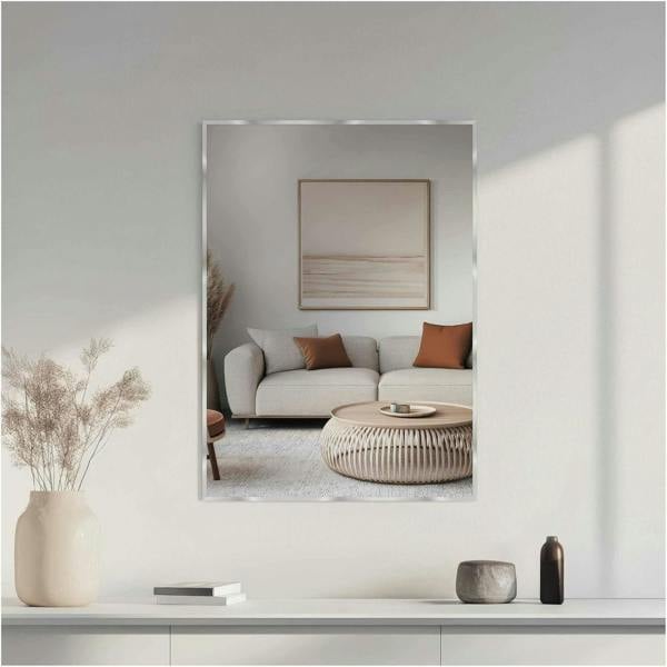 Nielsen Alpha Aluminium Wall Mirror - Rectangular - Silver