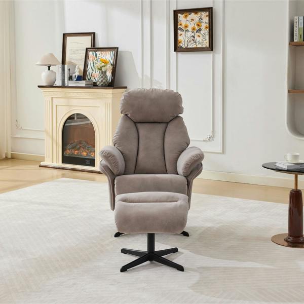 Portobello Swivel Chair with Footstool