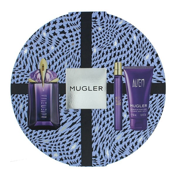 Mugler Alien 3 Piece Gift Set: Eau De Parfum 60ml - Body Lotion 50ml - Eau De Parfum 10ml