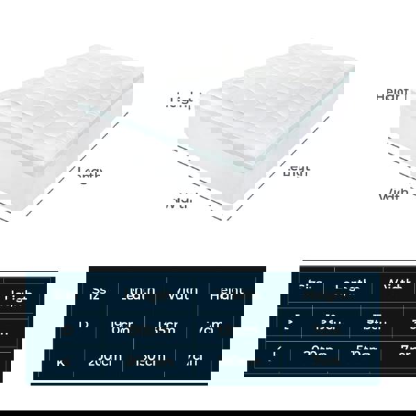 Lavio Mattress Topper Double King Deep Quilted Memory Foam Microfiber Dual Layer