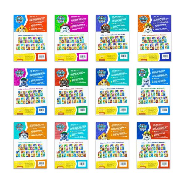 Paw Patrol Get Set for School Activity 12 Books Collection Set – Phonics, Numbers & Early Learning Collection for Kids