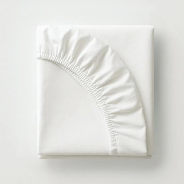 Ethical Bedding Light & Airy Fitted Sheet in White (Bamboo)