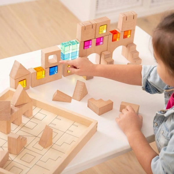 tickit Wooden Building Gem Blocks