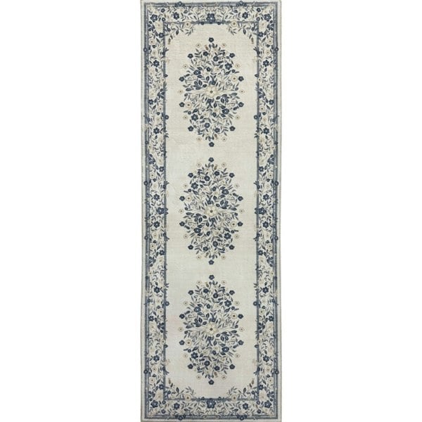 cream-royal-classic-rug-floral-design-easy to clean