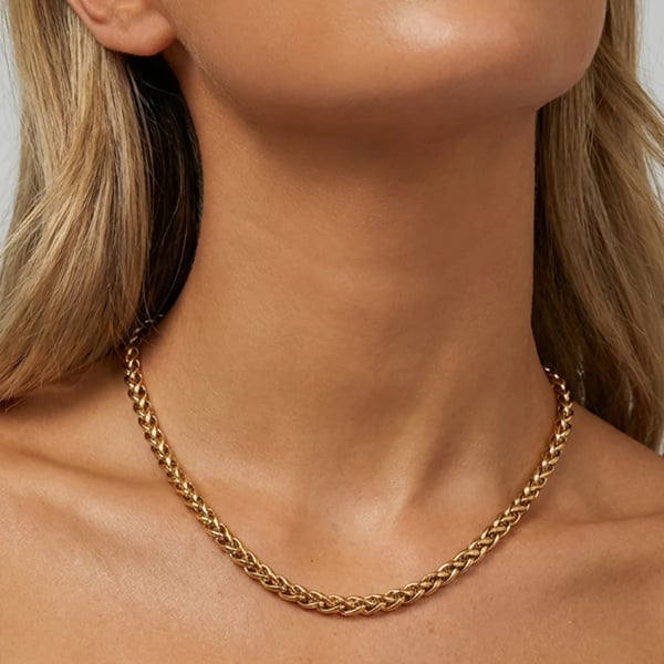 MUCHV Chunky Twisted Chain Necklace