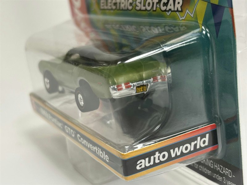 Auto World Slot Cars 1969 Pontiac GTO Convertible Grn Thunderjet Ultra G HO Slot Car SC377-3