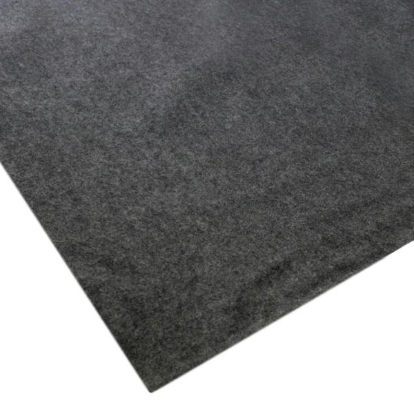 Anthracite van lining material with a soft, textured surface, ideal for VW Caddy rack installation, showcasing rich gray...