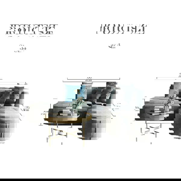 Isolde Three Seater Corner, Four Seater Corner Sofa, Grey Velvet-Rit Concept-Rit Concept