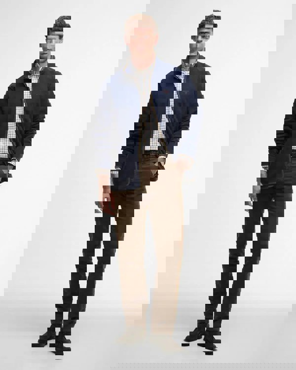 Barbour Harwood Zip Through Fleece - Navy Blue