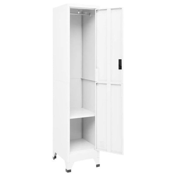 Berkfield Locker Cabinet White 38x45x180 cm Steel
