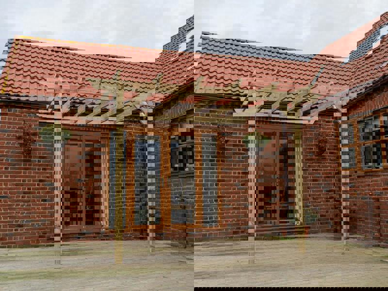 Arbor Garden Solutions Wall Mounted Wooden Pergola Kit - Champion Design