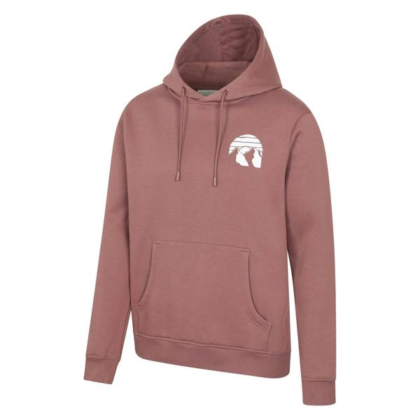 Mountain Warehouse Mens Mountain Badge Hoodie - Light Brown - 