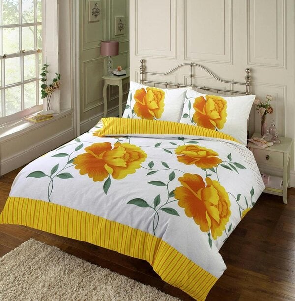 Night Zone Rosaleen Printed Duvet Cover Set – Polycotton Easy Care Bedding with Pillowcases