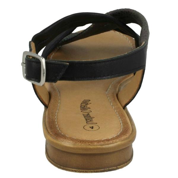 Leather Collection Ladies Leather Collection Flat Slingback Sandals