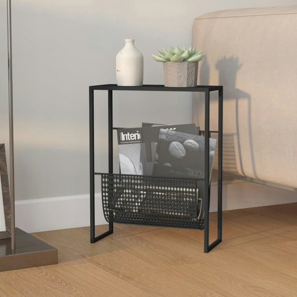 Berkfield Magazine Rack Black 35x15x45 cm Steel