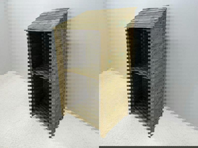 Arbor Garden Solutions Wooden Premium Tongue/Groove Log Store with Shelf (W-99cm, H-126cm or H-180cm, D-88cm)