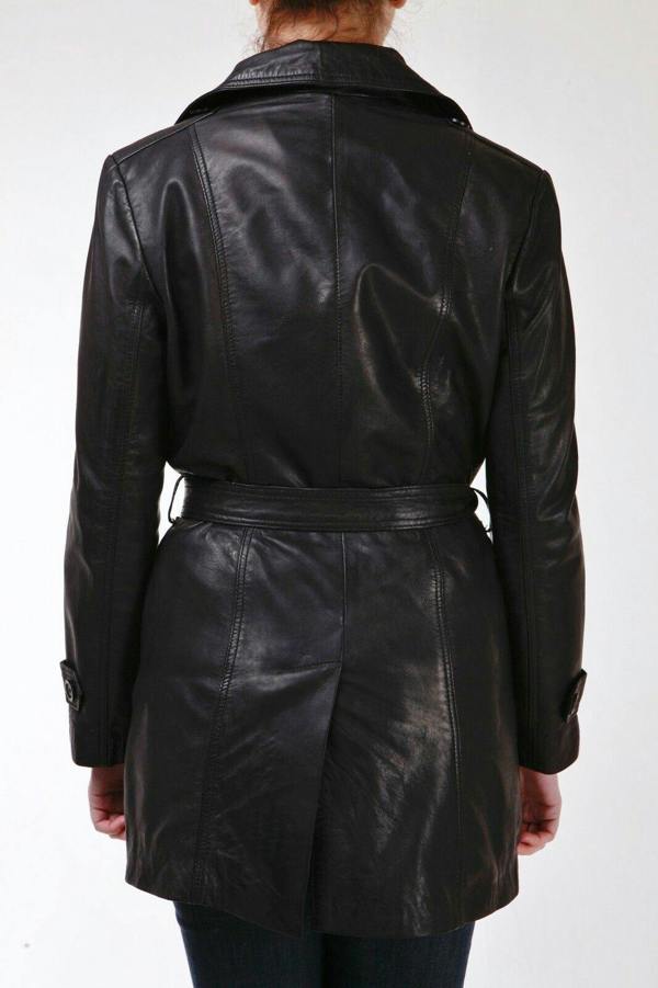 Infinity Leather Womens 3/4 Length Trench Coat-Ranchi