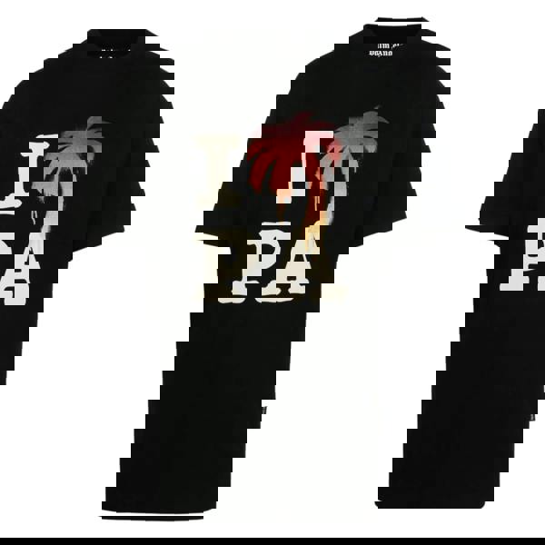 Palm Angels Logo printed I Love PA T-Shirt   in  Black