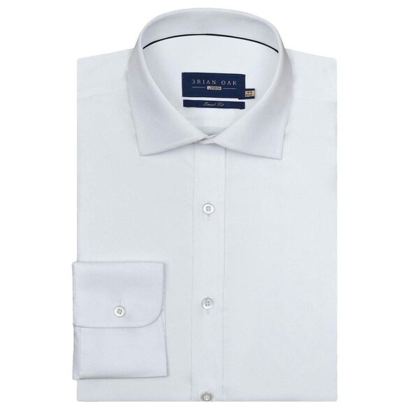 Men's White Easy Care Satin Shirt