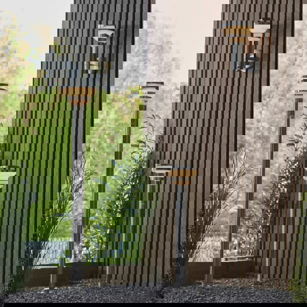 Modern Solar Powered Wall Light with PIR & Photocell Automatic Outdoor Lighting
