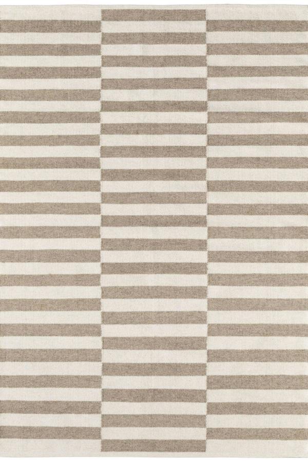 Vika Grey wool rug, striped design, reversible, underfloor heating, hand-woven, easy-care rug.