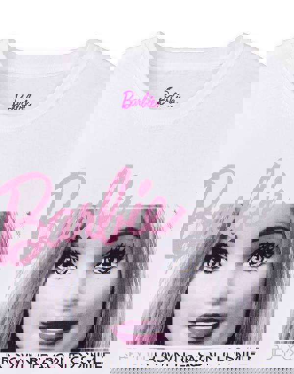 Barbie Womens White Barbie Doll Short Sleeved T-Shirt