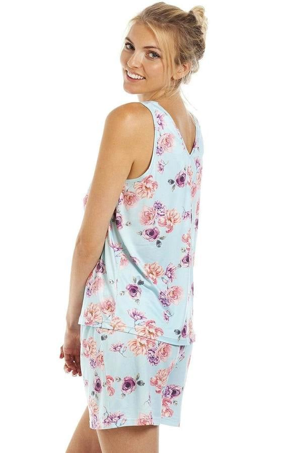 Womens Lightweight Floral Print Short Pyjama Set