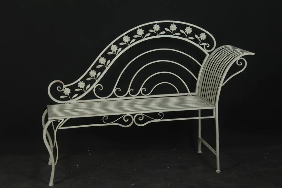 BLUE/GOLD METAL BENCH