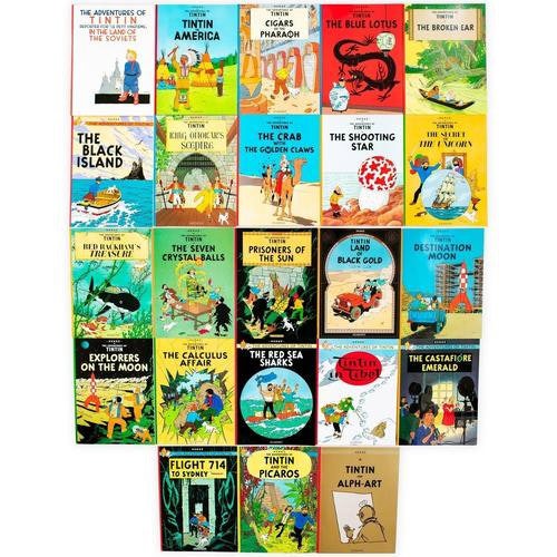 Tintin Paperback Boxed Set 23 Titles: Complete Paperback Slipcase by Herge