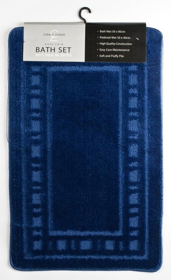 Catherine Lansfield Armoni Navy Bath Set