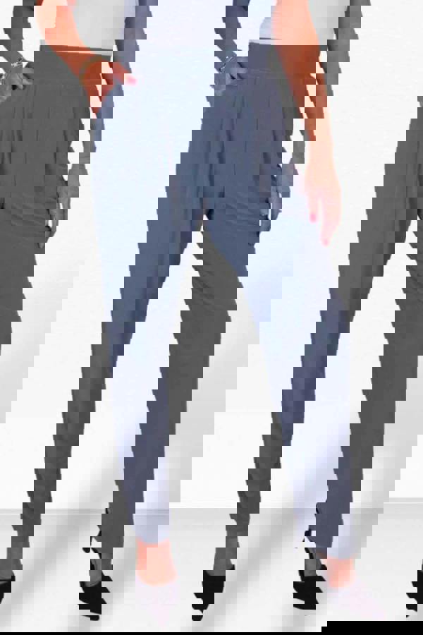 Paulo Due Women's Smart Office Trouser with Pull On Elastic Waist