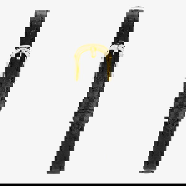 Sekonda Ladies Evans Gold Plated Black Leather Strap Watch 40686