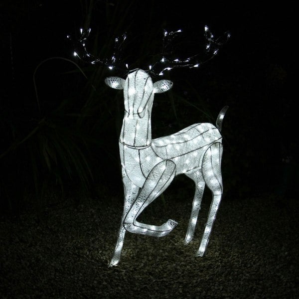 Monstershop Light Up Reindeer Stag, Doe & Snowman Set