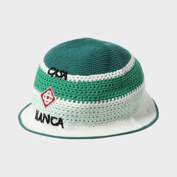 Casablanca Cotton Crochet Hat Green