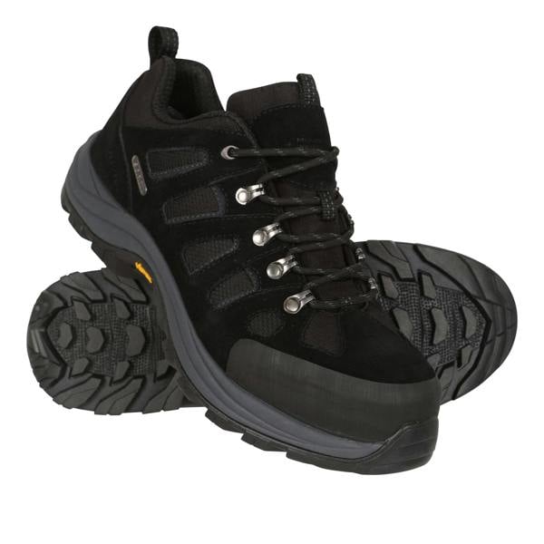 Mountain Warehouse Mens Vertex Extreme Vibram Walking Shoes - Jet Black - 