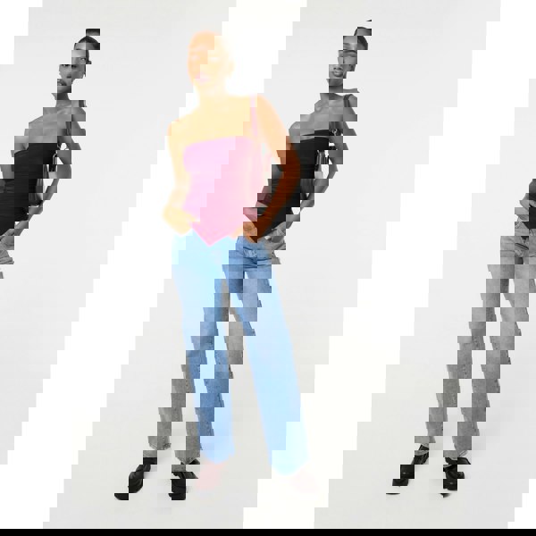 Pink Vanilla Ruched Slinky Bandeau Top