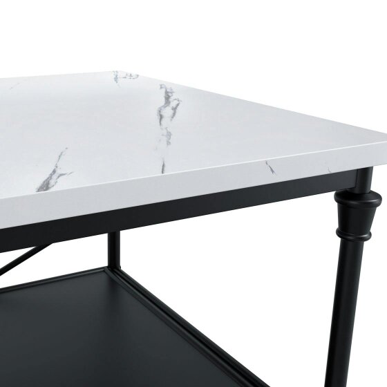 Wyld Haus Lola Marble Effect Console Table 2 Shelves