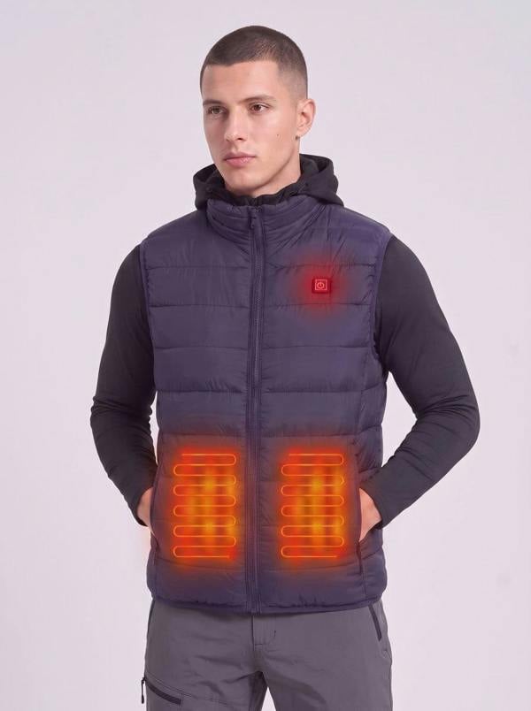 Anniou Men's Navy Heated Gilet
