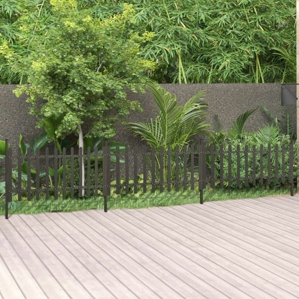 Berkfield Picket Fence with Posts 3 pcs WPC 614x80 cm