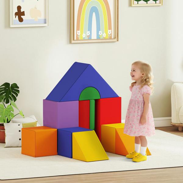 HOMCOM 11-Piece Play Equipment for Toddlers, Soft Play Set