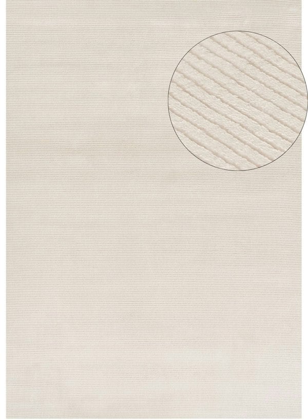 cream colour, striped design, stain-resistant, Cosy comfort rug.