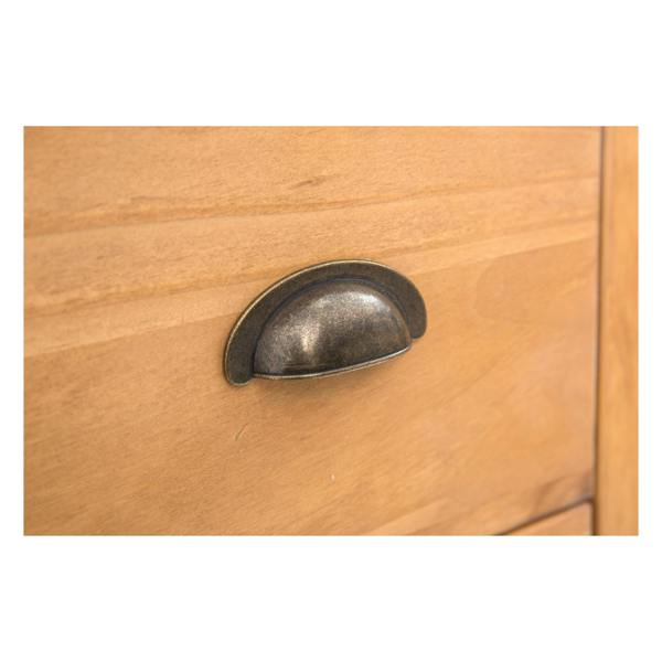 Cabinet Bits Lugo 3 Drawer Desk - Dressing Table Brass Cup Handle