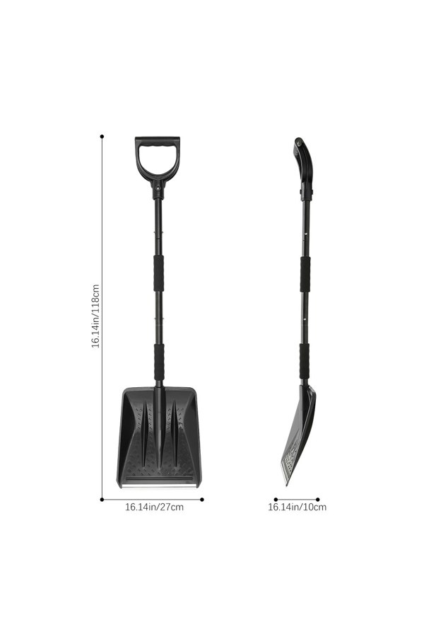 Living and Home Portable Snow Shovel with D-shape Handle