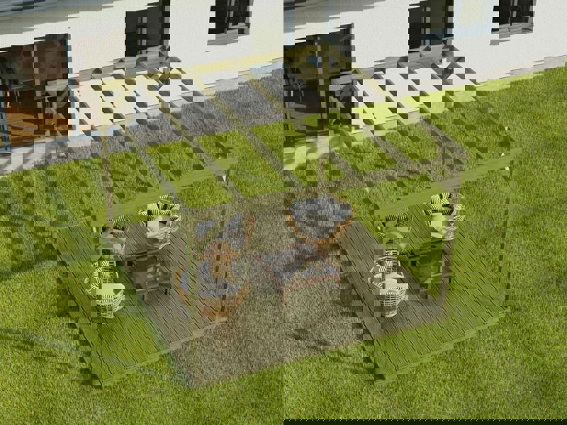 Arbor Garden Solutions Wooden Box Pergola and Decking Kit