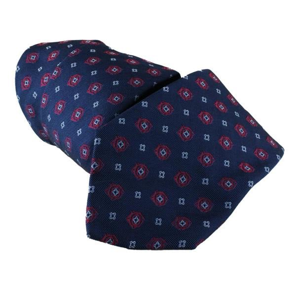 Dunhill woven silk tie in a gasket pattern