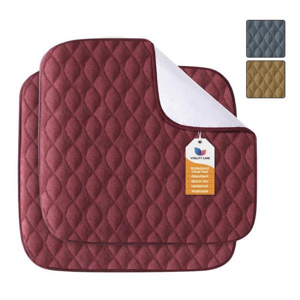 Vitality Care Absorbent Washable Incontinence Chair Pad Non-Slip Waterproof Seat Protector Pad