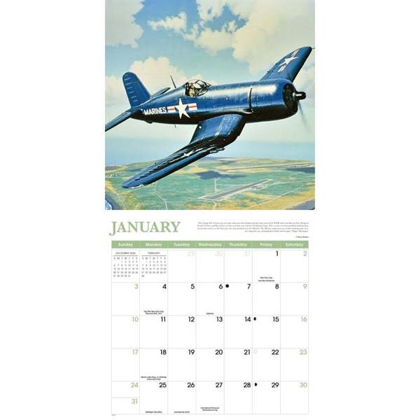 Classic Aircraft WWII Calendar 2027, Wall Calendars, Month To View, History & Literature, Gift